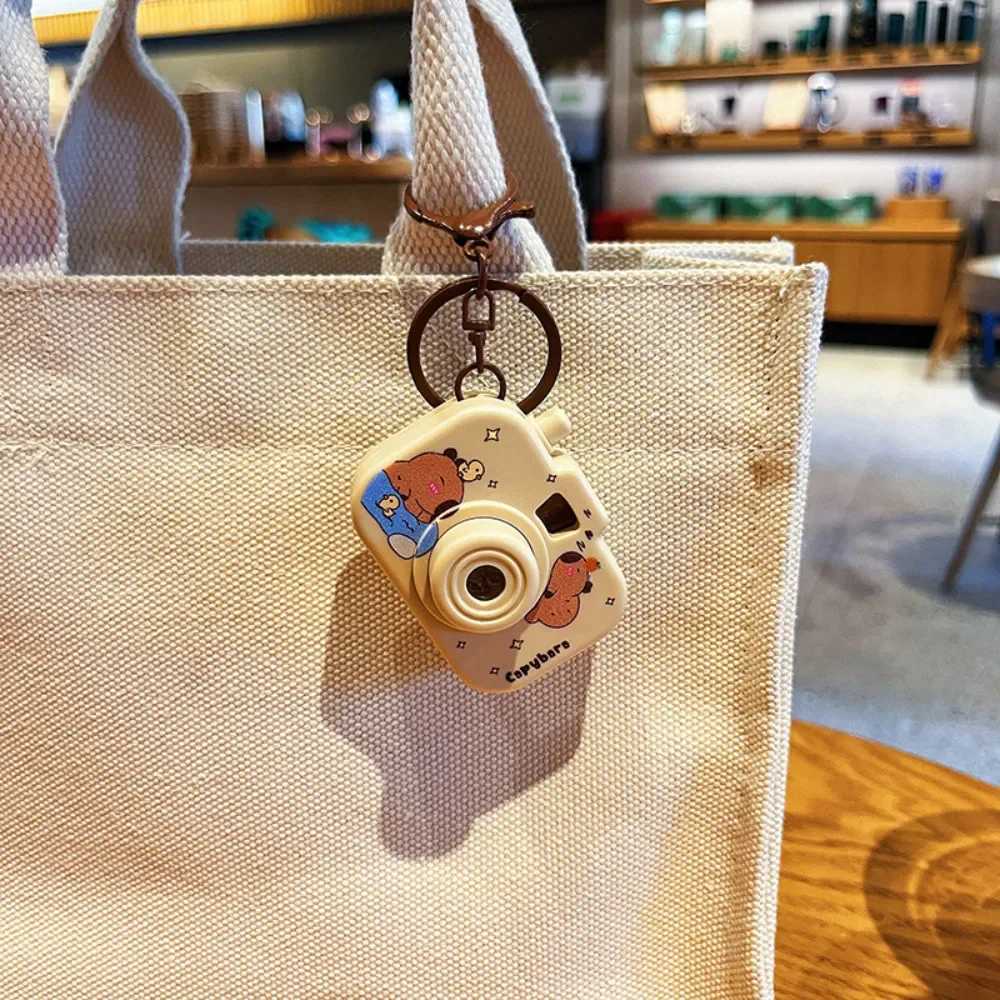 Capybara glowing projection camera toy keychain creative cartoon cute Capybara bag pendantXJ250319