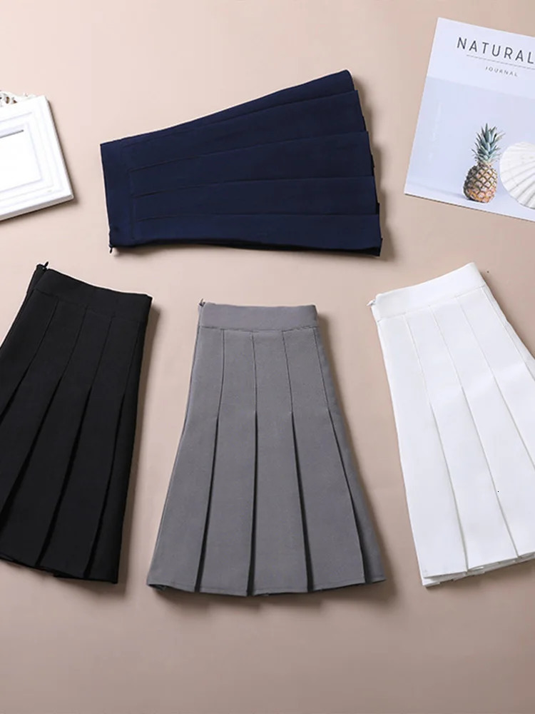 Brown Skirt Ladies Summer Clothes Womens High Waist Harajuku Korean Style Black Mini Pleated Skirt For School Girl Uniform 250320