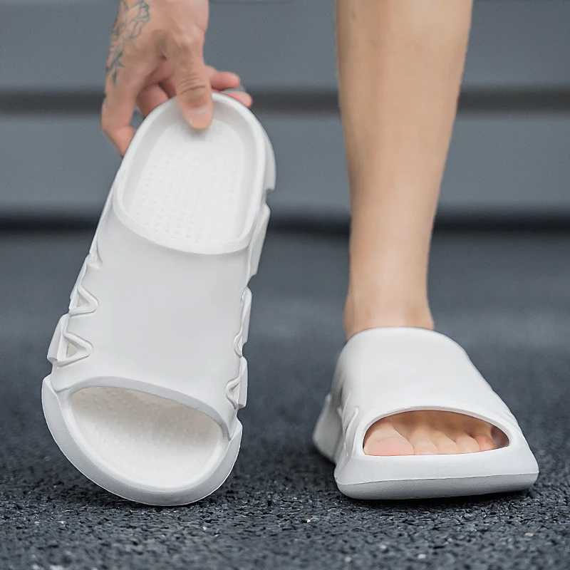 2025 Mens New Explosive Mochre Indoor Stepping Dog poop Feeling Soft Sole Waterproof High Quality Leisure Slide Y250320