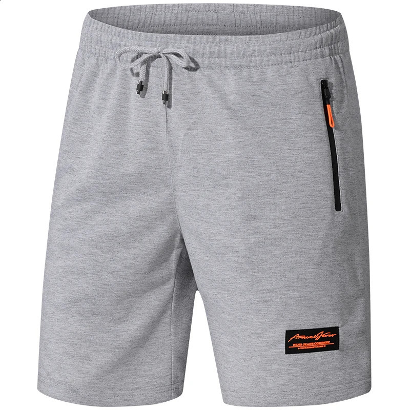 Summer Cotton Casual Shorts Men High Quality Fashion Print Short Pants Side Pockets Zip Outdoor Running Loose 250319