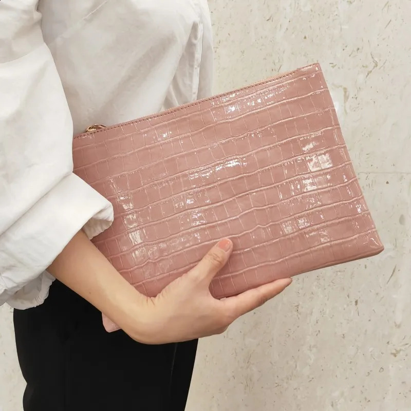 Fashion Womens Envelope Clutch Bag Evening Party Large Handbag PU Leather Mobile Wallet 250317