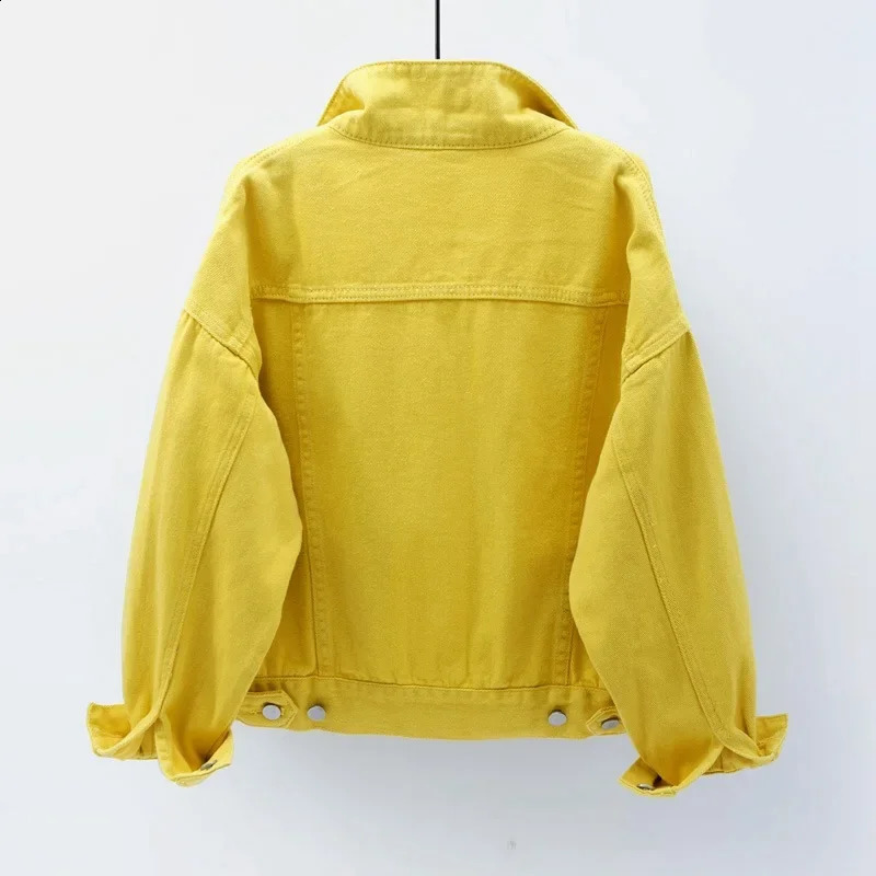 Classic denim jacket womens jeans make boyfriend womens jacket oversized loose jacket womens vest purple white yellow unprinted good product 250317
