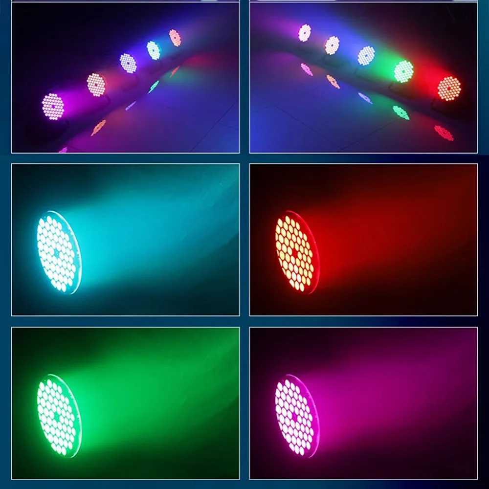 1/2/4/8pcs 60 LED Stage Flat For Lighting Effect RGBW 3IN1 DMX 512 DJ Disco Party Holiday Christmas Bar Club Wedding Show Lights Z250320