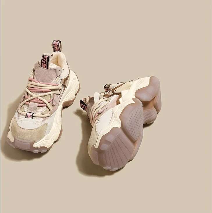 2025 With Box Designer shoes sneakers Women's leather sneakers on thick sole
