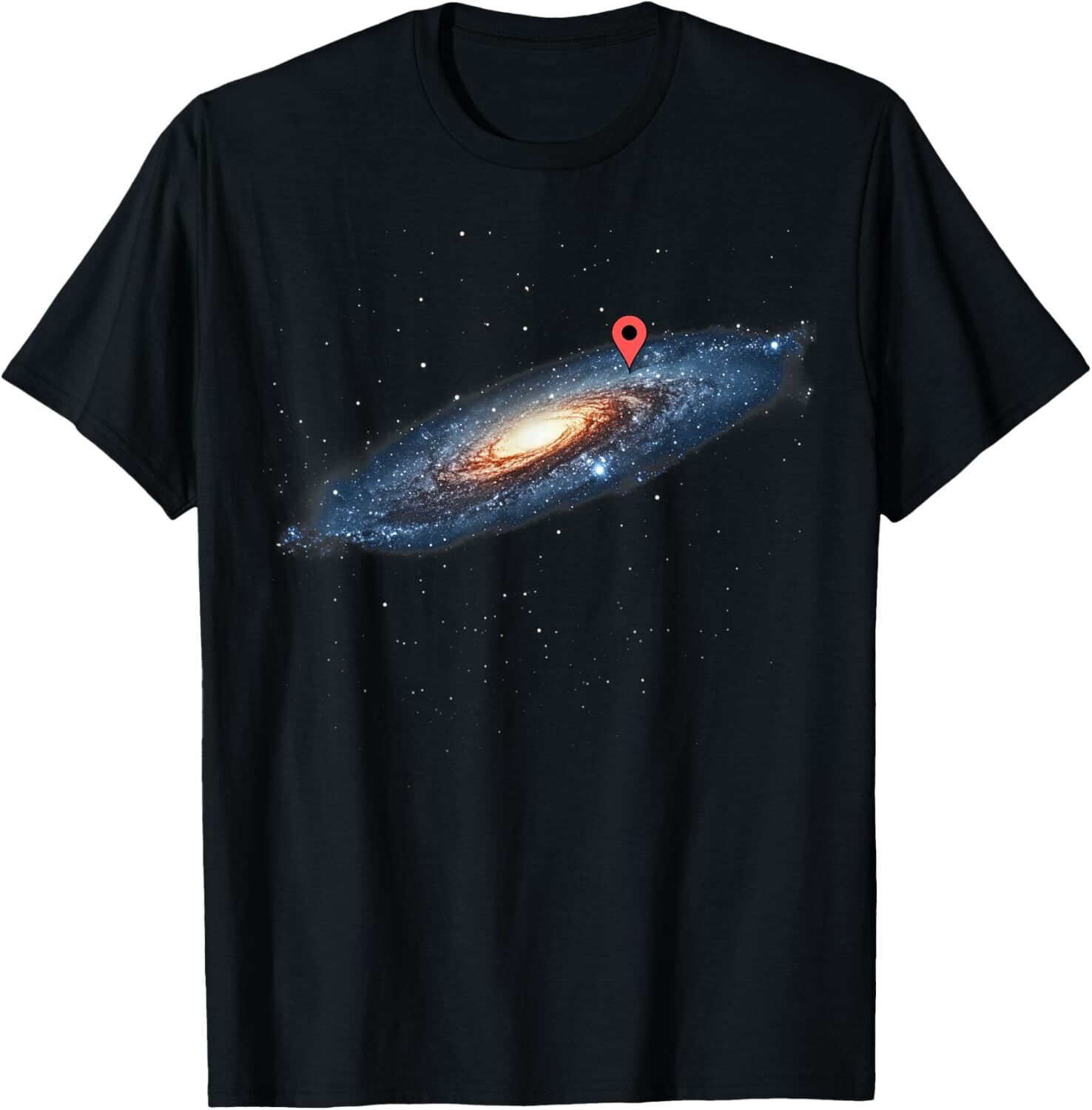 T shirt for Mens Milky Way Galaxy Universe Location Pin Space Cosmic Funny T-Shirt Shirts Tshirt Graphic Tee Casual Tops Clothes Short sleeve