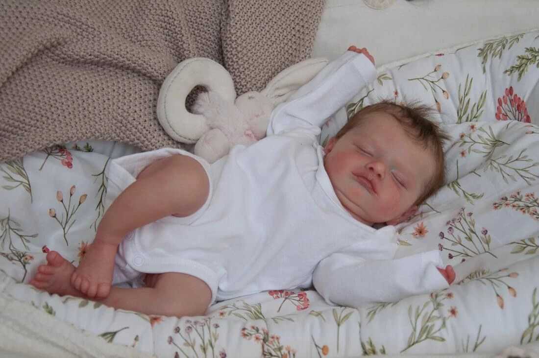 NPK 18 inch newborn size Rosalie Reborn doll high-end makeup handmade 3D skin high-quality collectible art doll W250320