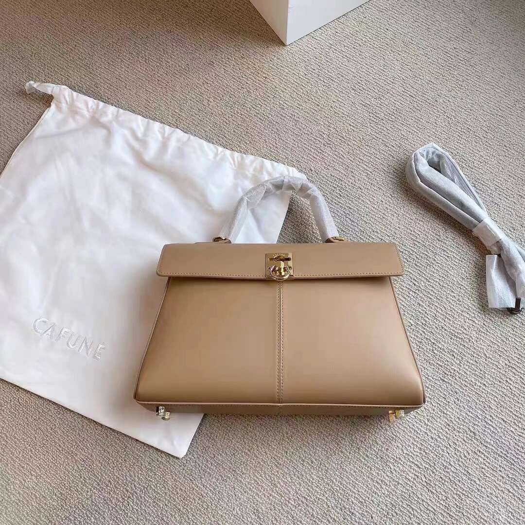 Hong Kong Niche CAF Stance Wallet Ladies Cowhide Fashion Business Versatile Shoulder Messenger Bag Briefcase