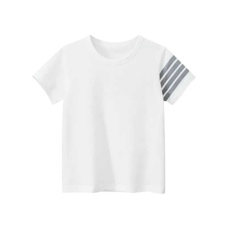 Summer clothing for 2025 Childrens T-shirts boys striped short sleeves selected T-shirts girls short sleeves O-neck cotton tops childrens clothingT250