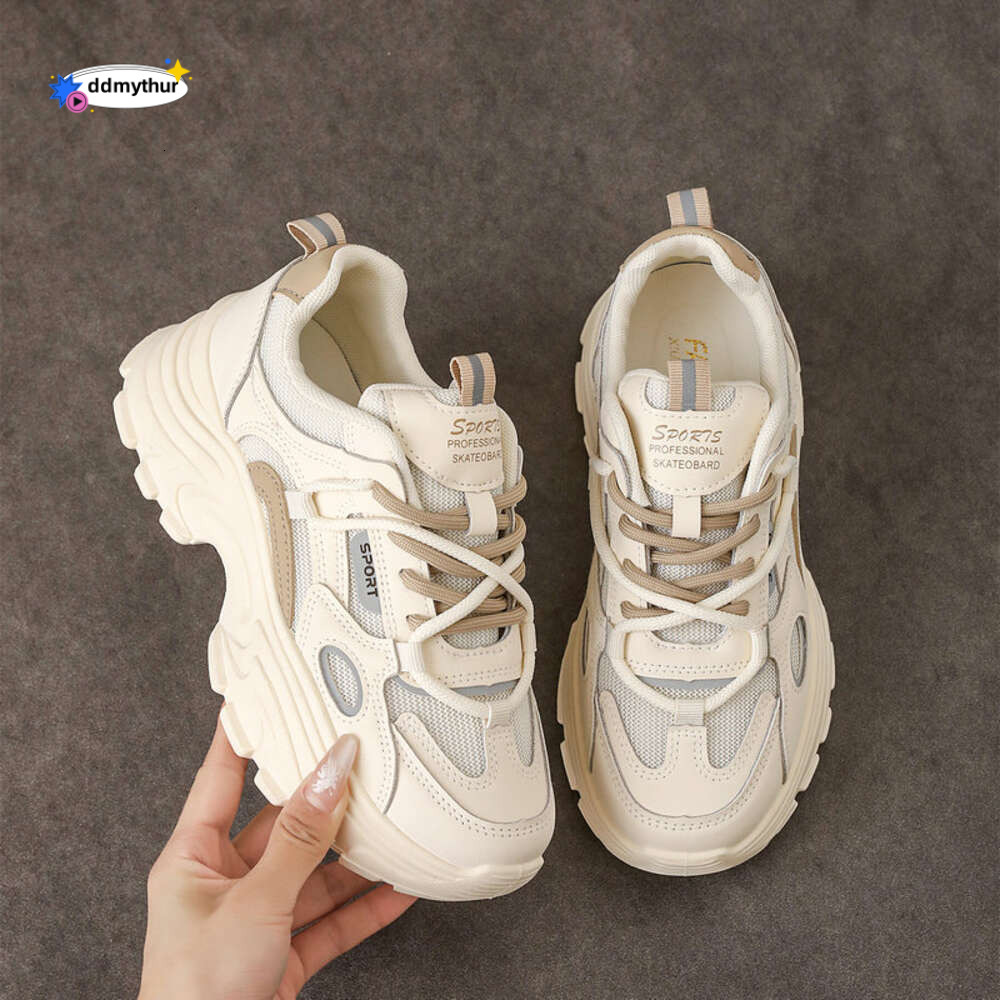 CRLAYDK Women's Platform Chunky Sneakers Fashion Dad Casual Shoes Lace Up Wedge Walking Height Increase Mesh Tennis For Ladies ddmythur
