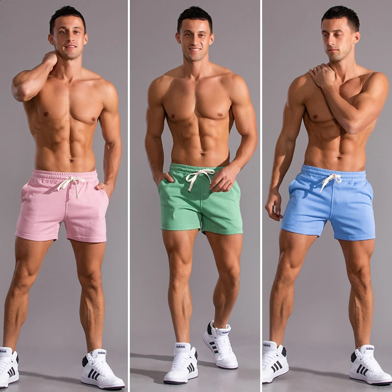 Summer Male Shorts Cotton Casual Running Shorts Men Joggers Fitness Workout Shorts Black Quick Dry Gym Sports Short Pants 250319