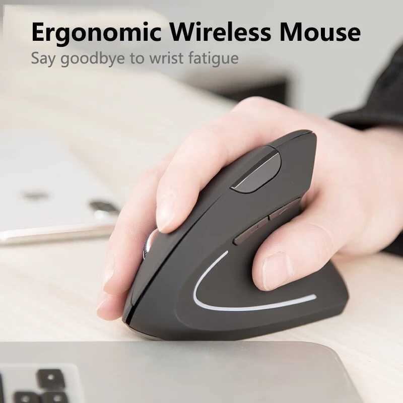 Warvank FK12 Vertical Mouse Ergonomically Rechargeable 2.4G Wireless Mouse Silent Office Mouse Z250320