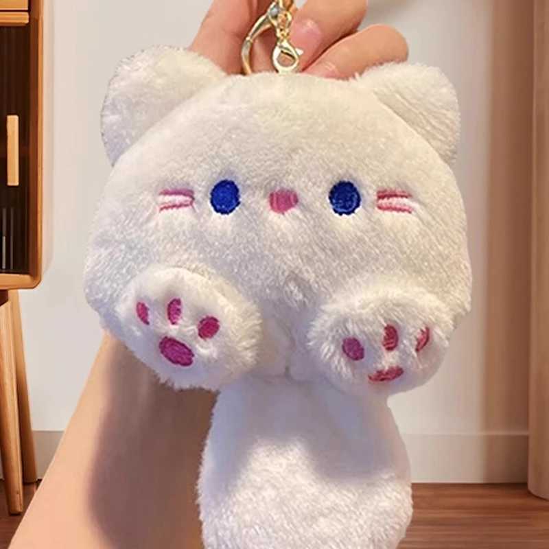 Kawaii Cat Plush Doll Cartoon Soft Fill Plush Girl Bag Keychain Pendant Toy Decoration GiftXJ250319