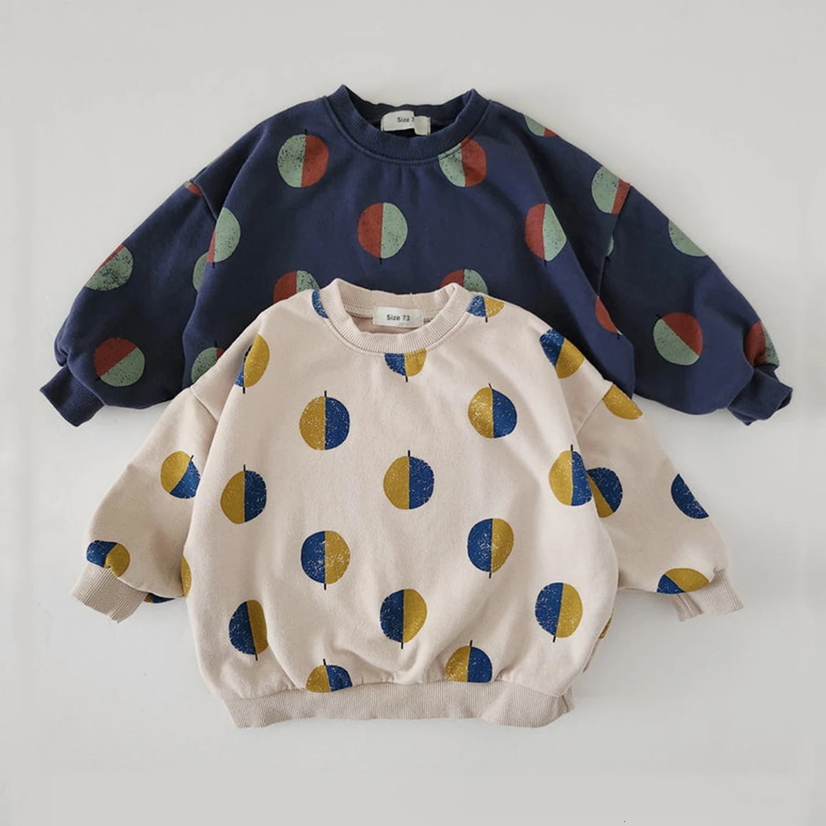 Baby Set Boys and Girls Clothing Large Balloon Printed SweatshirtJogging Pants Childrens Sportswear 2PCS 250319
