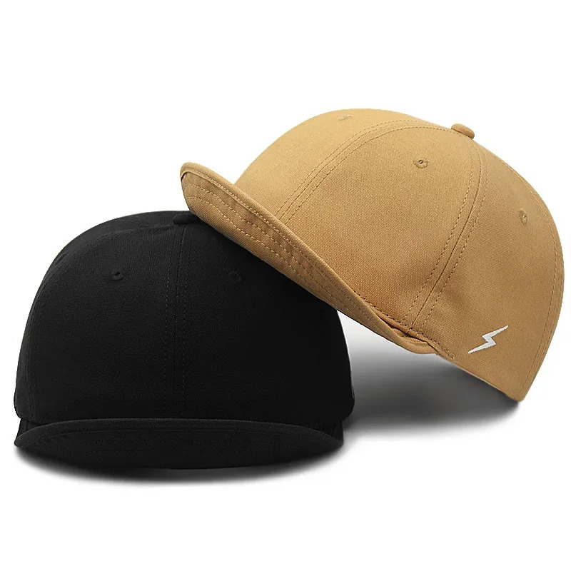 Large Head Up-turn Hat Man Woman 5CM Short Brim Baseball Cap 55-60cm 60-65cm 250228