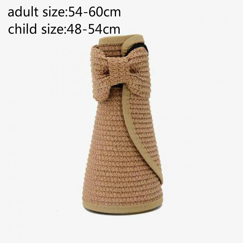 Spring Summer Visors Cap Foldable Wide Large Brim Sun Hat Beach Hats for Women Straw Hat Wholesale Chapeau 250320