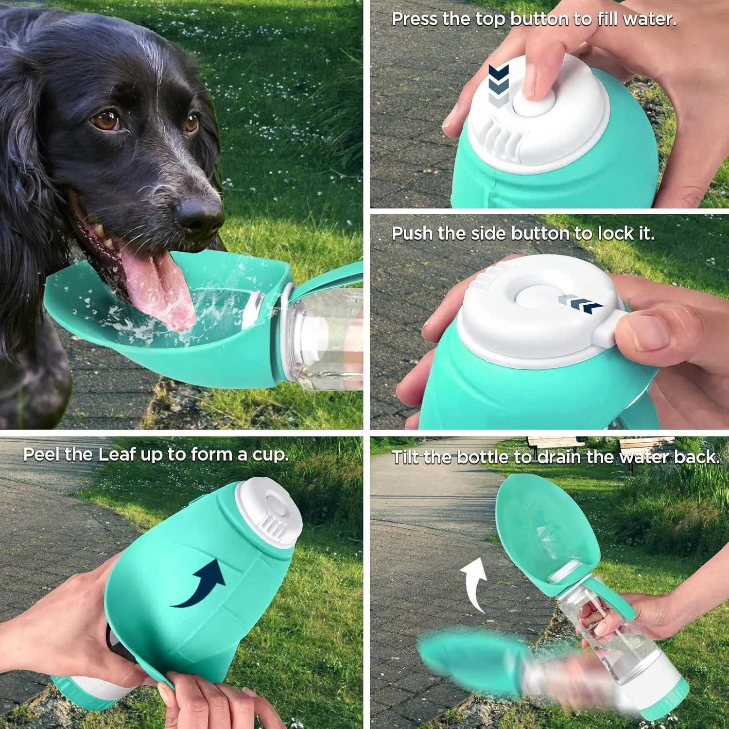 330ml water 110ml dog water bottle dispenser used for walking food leakage prevention portable outdoor hiking used for small dog water bottle travel Y