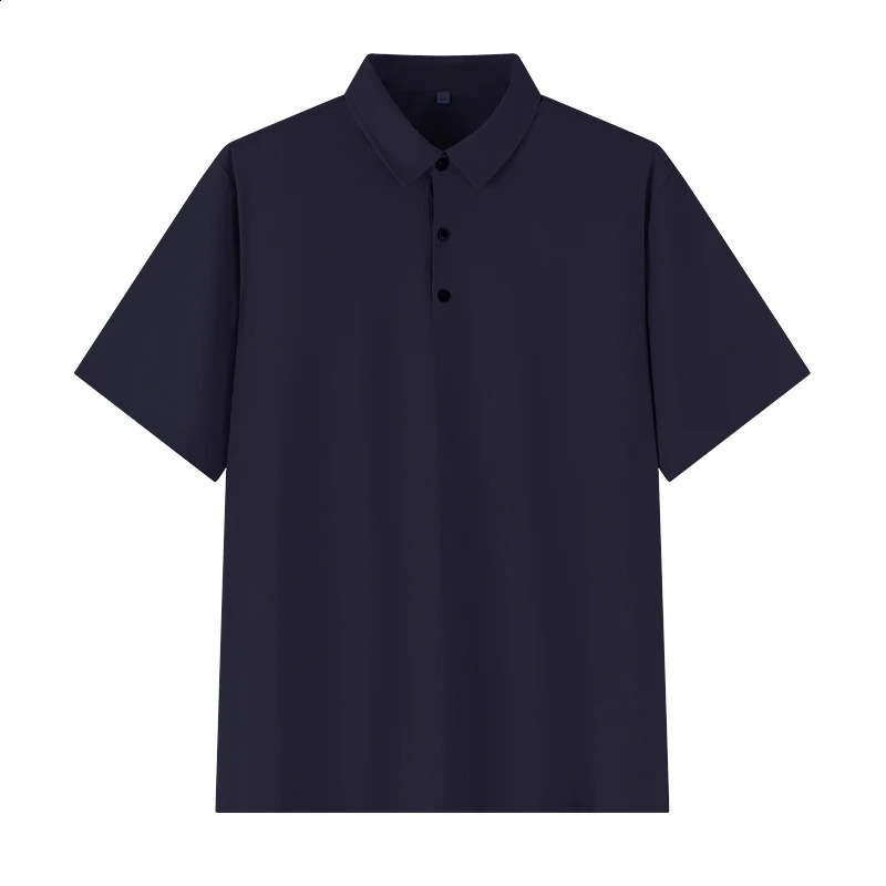 Polo shirt mens plus size 4XL 5XL 6XL 7XL short sleeved knitted polo shirt loose polo shirt oversized top plus size mens clothing 250317