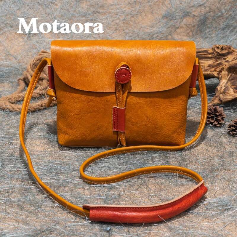 MOTAORA Ladies Leisure Leather Handbag Women's Fashion Large Capacity Cowhide Versatile Shoulder Female Phone Key Small Bag