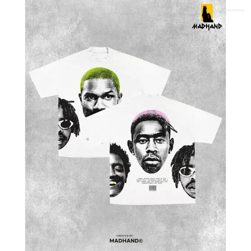 Men's T Shirts Retro Tie Dye Cross Gothic Hip Hop Graphic Full Print Cropped Top For Men Oversized Loose Three Quarter Sleeve Tees