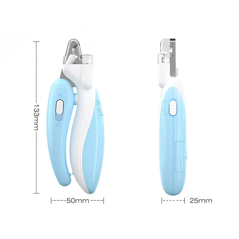 Safe pet nail clipper with LED light professional paw grooming trimmer for dogs cats and rabbits stainless steel portable 250320