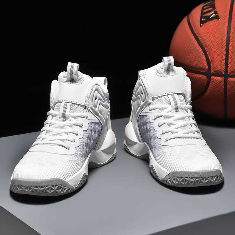 Basketball Shoes Men High-top Comfortable Field Training Outdoor Sports Trendy Sneakers Men New Leather Basketball Boots MenW250320