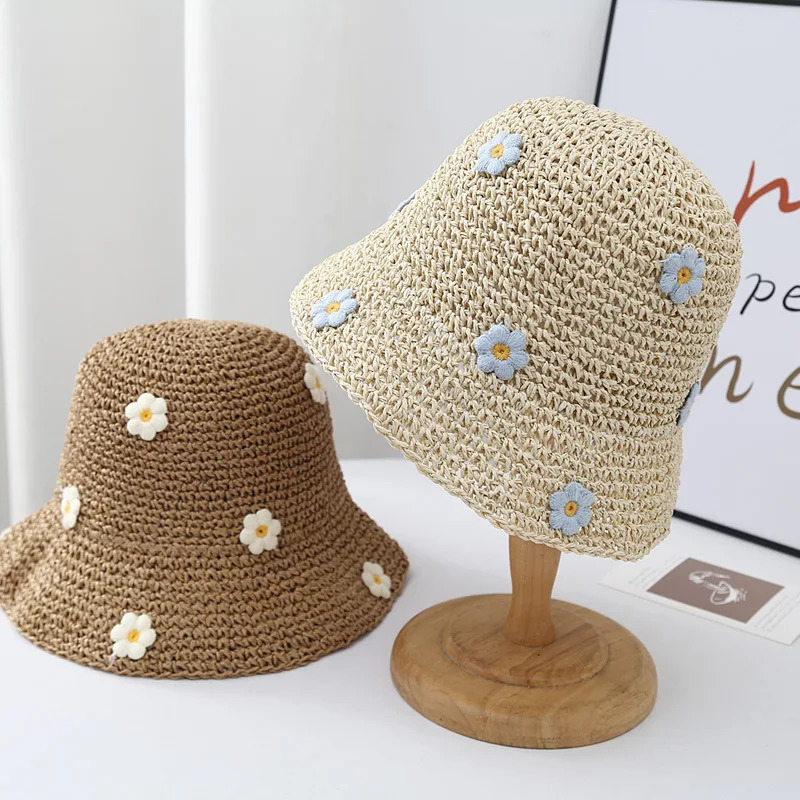 Bohemia Style Summer Sun Hat Women Big Head Beach Cap Holiday Sunshade Sunscreen Straw Hat 250320