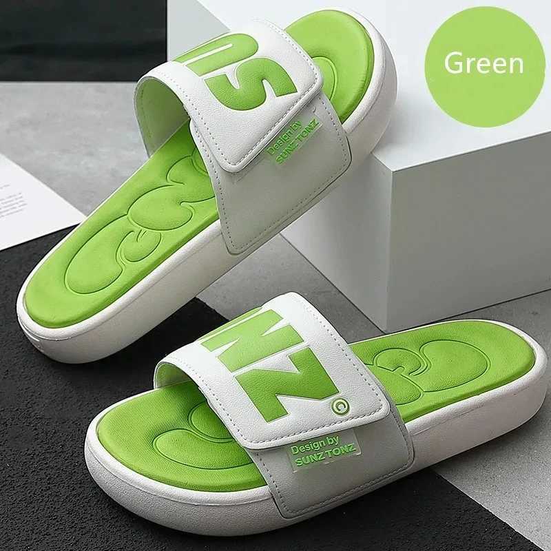 2025 New Fi Mens/Wen Summer Slippers Non slip Slippers Outdoor Beach Flip up Mens Home Comfortable Shoes Y250320