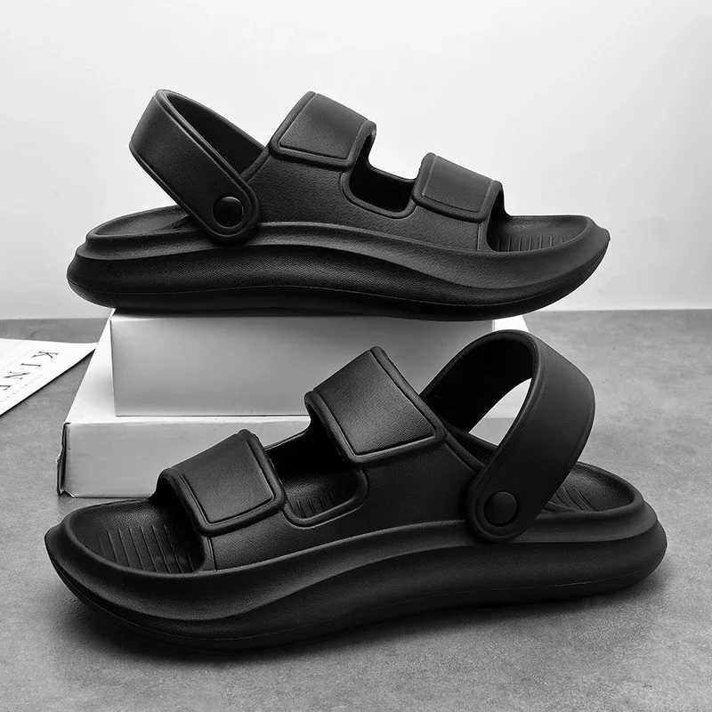 Summer mens EVA soft platform slider sports shoes Borken sandals casual beach shoes platform designer comfortable slider Y250320