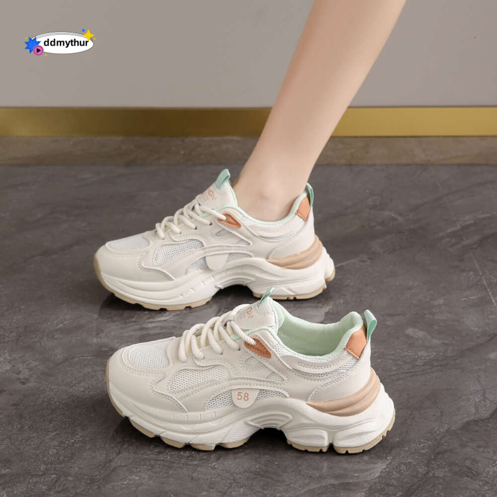 CRLAYDK Fashion Women's Chunky Sneakers Lace Up Platform Mesh Walking Shoes Casual Comfort Height Increase Sports Tennis ddmythur