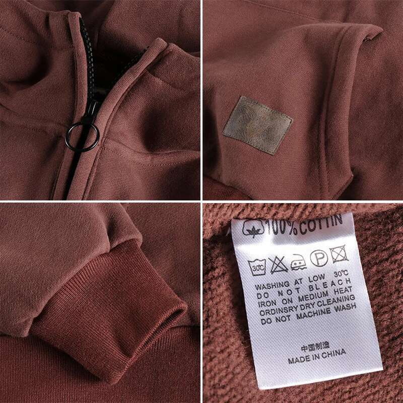Autumn Winter American Retro 500G Heavyweight Hooded Hoodies Men's Pure Cotton Washed Youth Thickened Veet Casual Sweatshirt