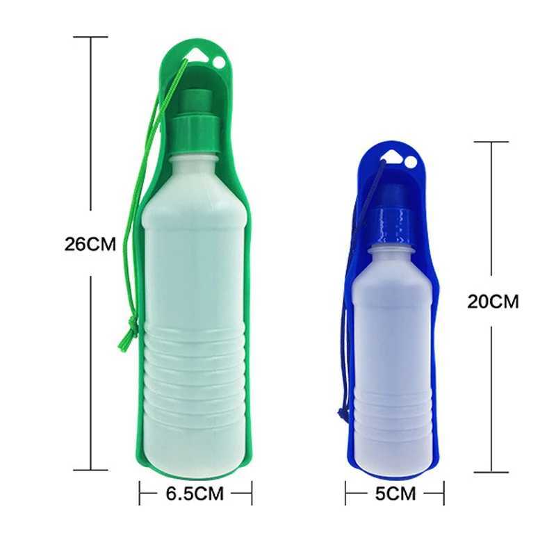 500ML dog water bottle folding beverage plastic portable water bottle pet outdoor travel beverage drinking bowl Y250319