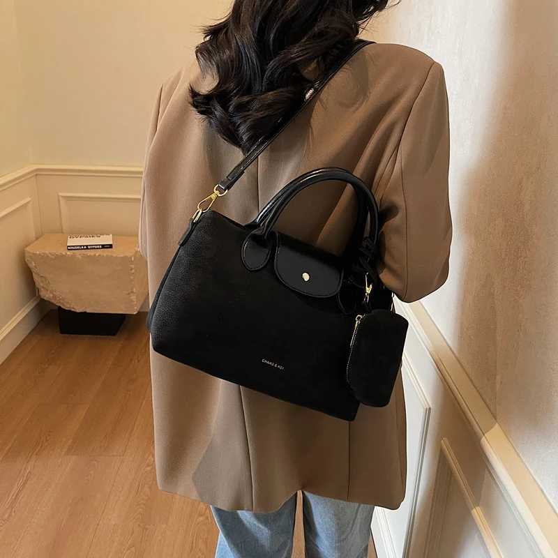 Fashionable retro cross body handbag womens textured bag luxurious solid color party and casual wallet Y250319