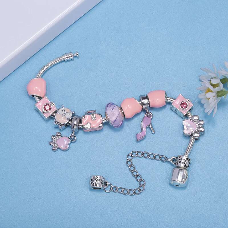 Special Offer Charm Bracelets Fits DIY Snake Pink Owl Paw Beads Bracelet Bangle For Women Bijoux Pulseras Jewelry Gift Wholesale