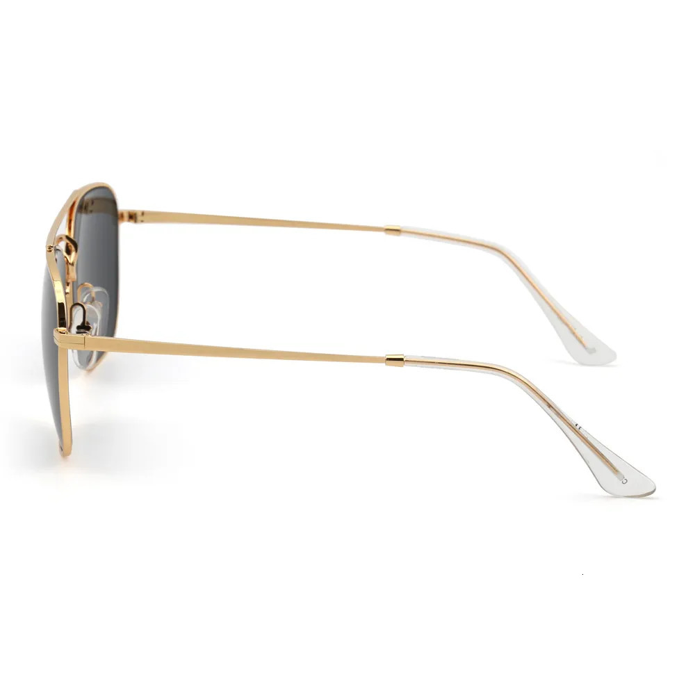 Fashion Glass Lenses Men Women Square Sunglasses er Metal Frame UV400 250318