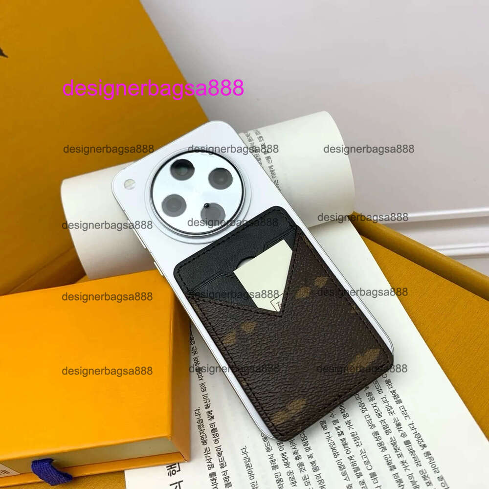 Sleek Leather Card Holder for iPhone Phones - Secure and Elegant Design