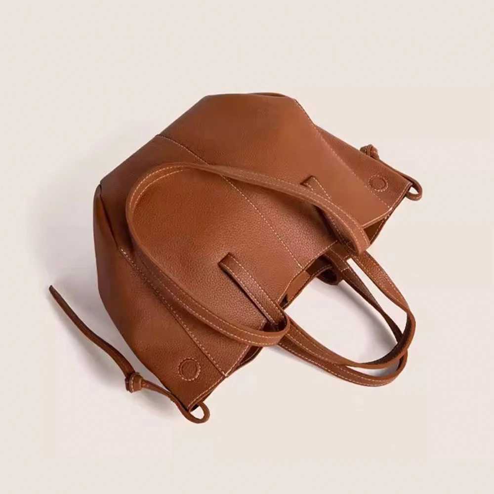Soft leather niche wing bag high-end sensory large capacity handbag Y250319