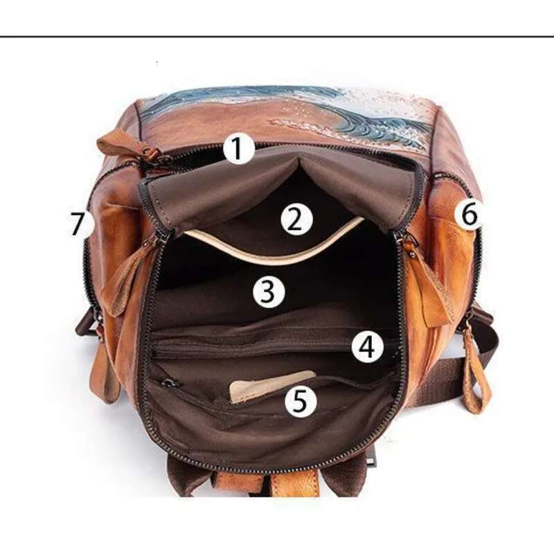 MOTAORA Large Capacity Vintage Backpacks For Women Genuine Leather Travel Bag High Quality Handmade Women's Backpack Female Bags