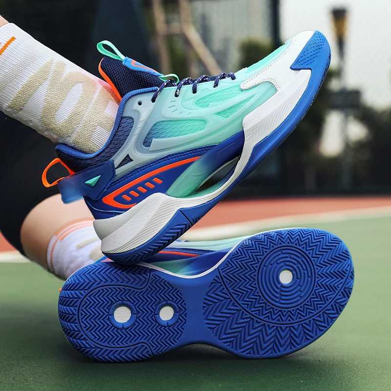 Fashionable and shiny basketball shoes mens professional training sports shoes anti slip basketball sports shoesW250320