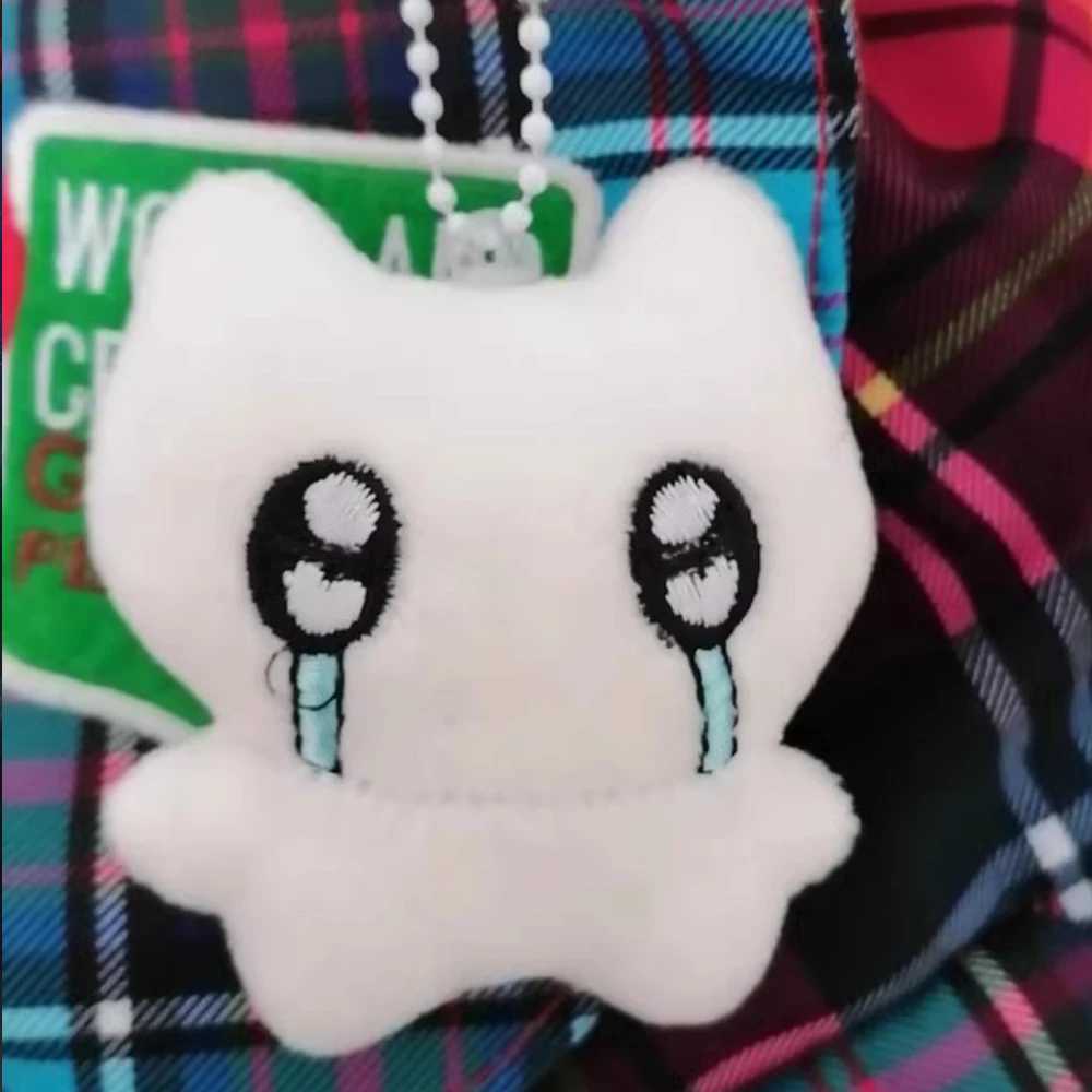 Mini Cute Headphones Kitten Couple Keychain Crying Cat Doll Plush Keyring Cartoon Dog Bee Bag Pendant Charms Backpack DecorationXJ250319