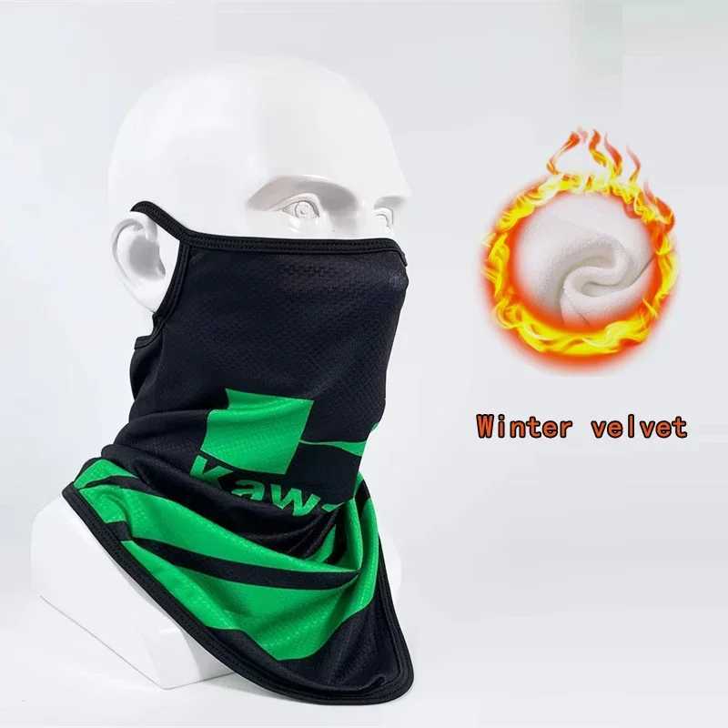 New Kawasaki Riding Windproof and Dustproof Face Mask Motorcyc Sunscreen and Warmth Face MaskXJ250320
