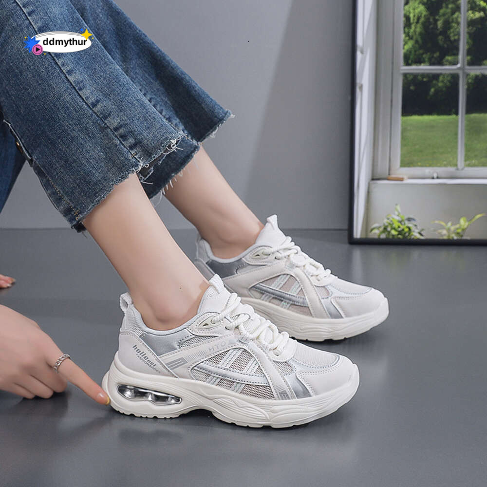 CRLAYDK Women's Air Cushion Platform Chunky Sneakers Fashion Height Increase Walking Dad Shoes Mesh Casual Sports Trainers ddmythur