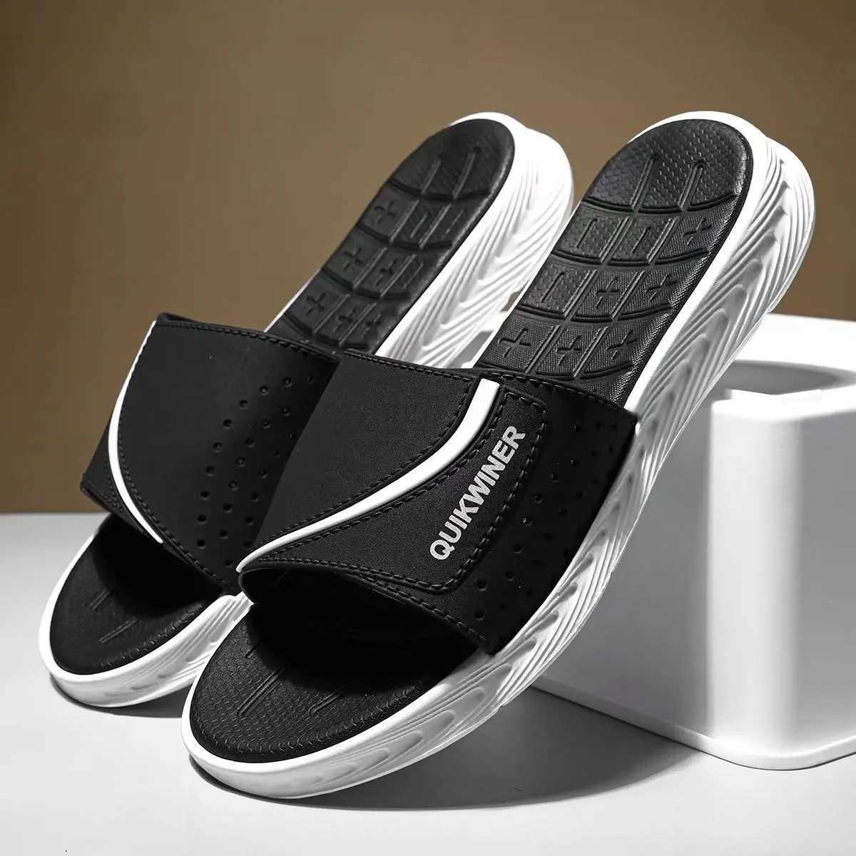 Mens summer new e-shaped large-sized leisure slider with soft bottom N slider bathroom slider outdoor beach slider Y250320