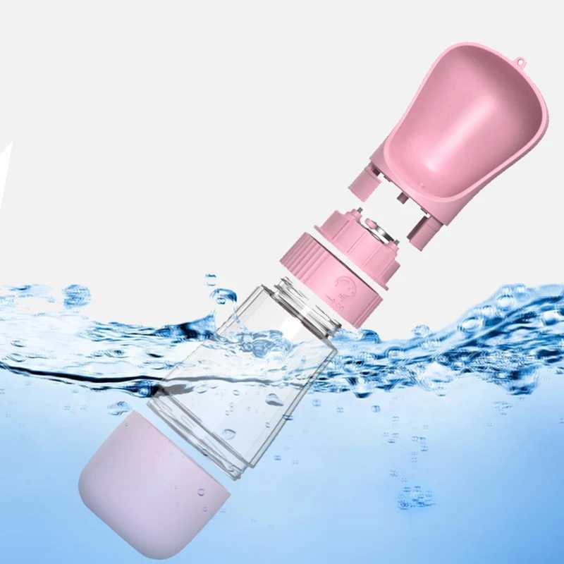 2-in-1 portable dog water bottle suitable for small dogs cats outdoor walking drinking bowls pet feeders puppies and Chihuahua supplies Y250319