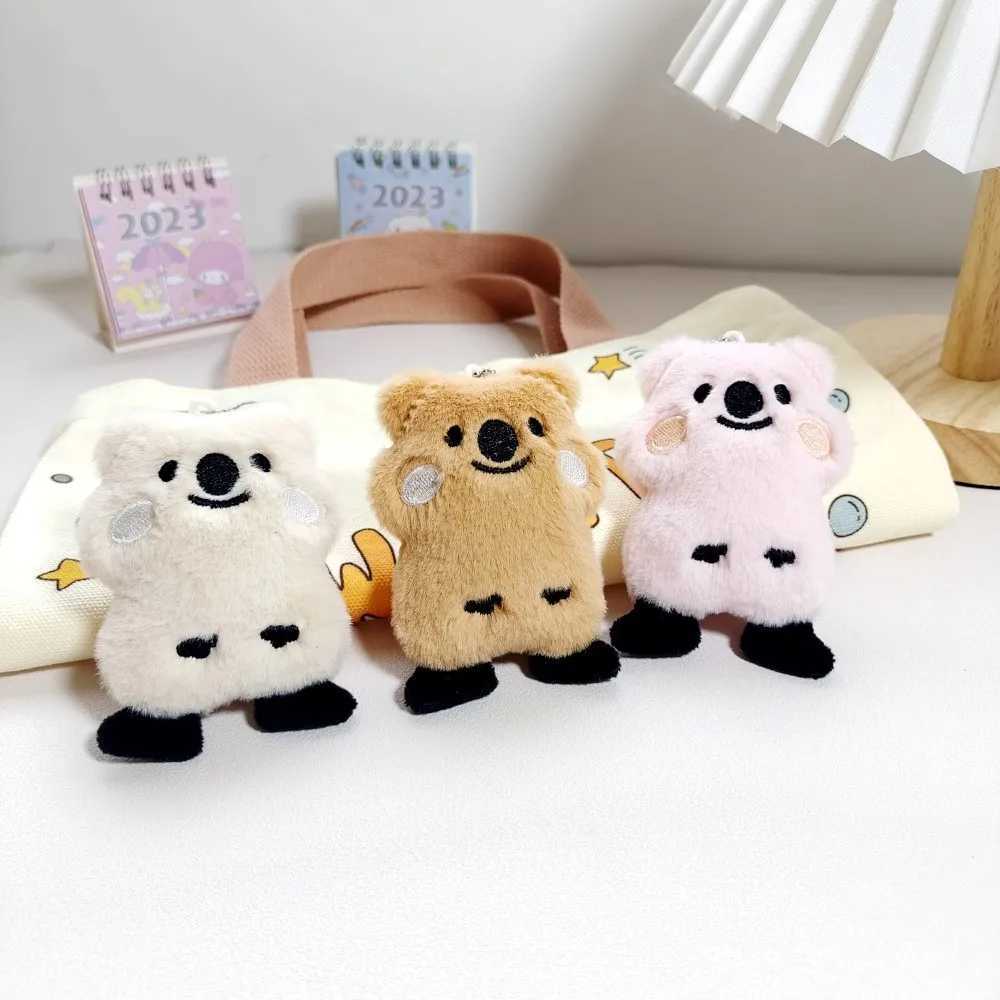 Cute plush bear keychain bag pendant car key cartoon koala doll imitating fur keychain jewelry gift for girls and childrenXJ250319
