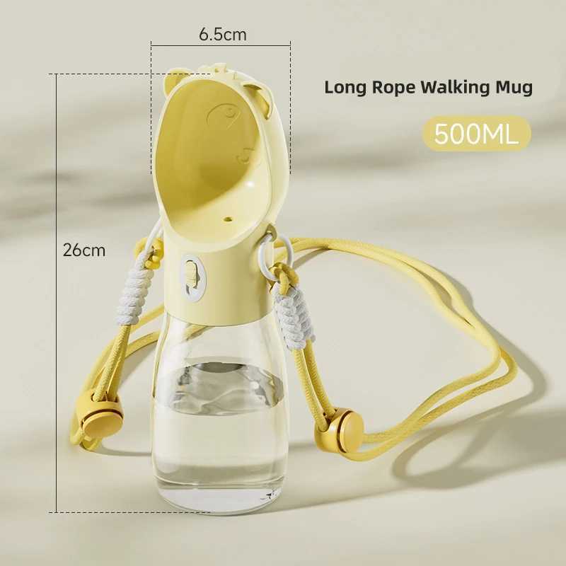HOOPET Dog Outdoor Water Bowl Portable Drinker Dog Water Bottle Pet Walking Mug Puppy Outdoor Drinking Outdoor Feeding Water Y250319