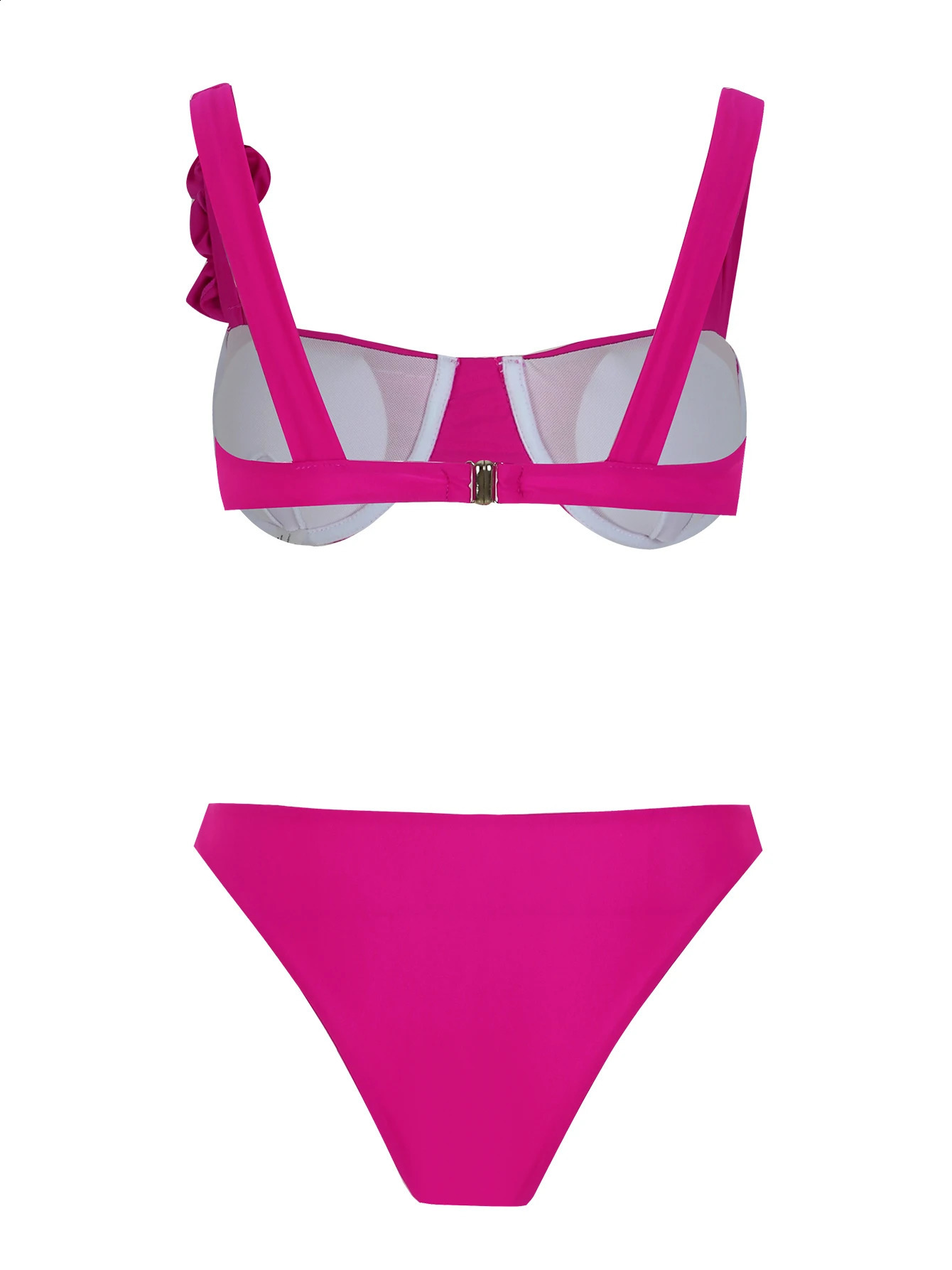 Style Flower Tassels Bikini Set With Skirt Women Three Pieces Set Swimsuit Sexy Backless Biquini Beach Wear Outfits 250314