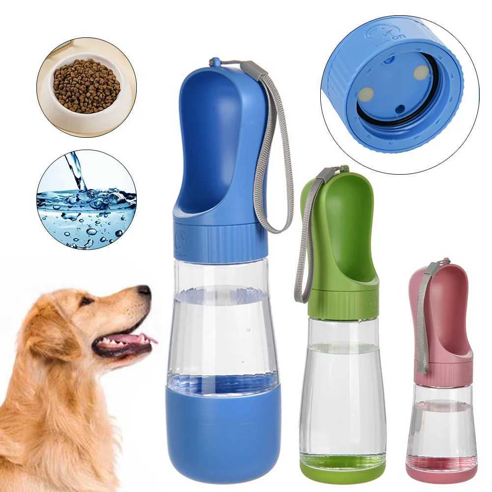 Pet dog water bottle used for small medium large dogs cats outdoor leak proof portable food dispensers bulldogs golden retriever supplies Y250319