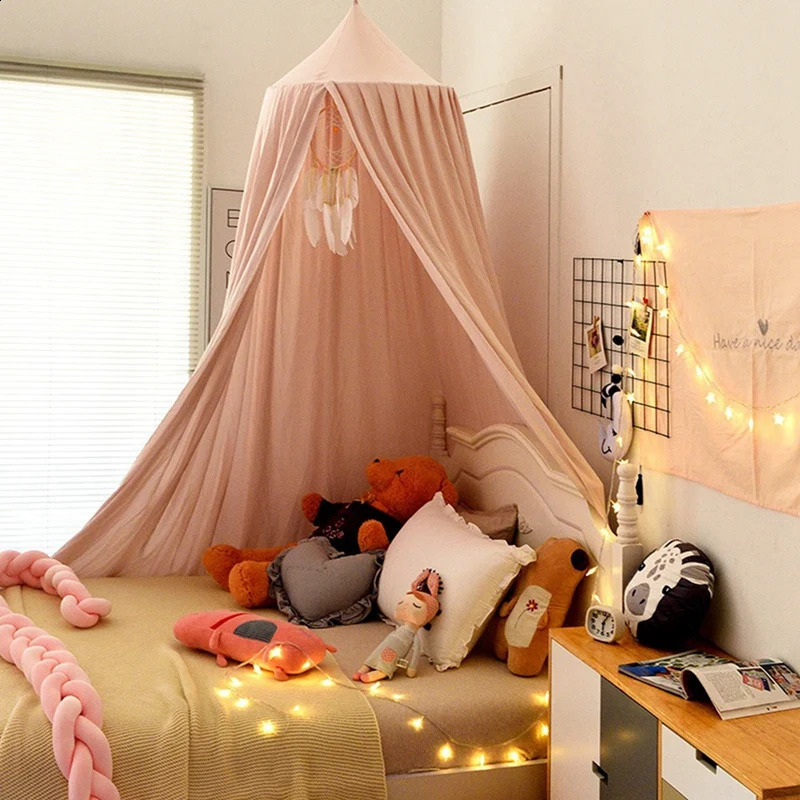 A93U Baby Mosquito Net Princess Dome Dream Castle Bed Room Game Tent Ceiling House Reading Corner 250312