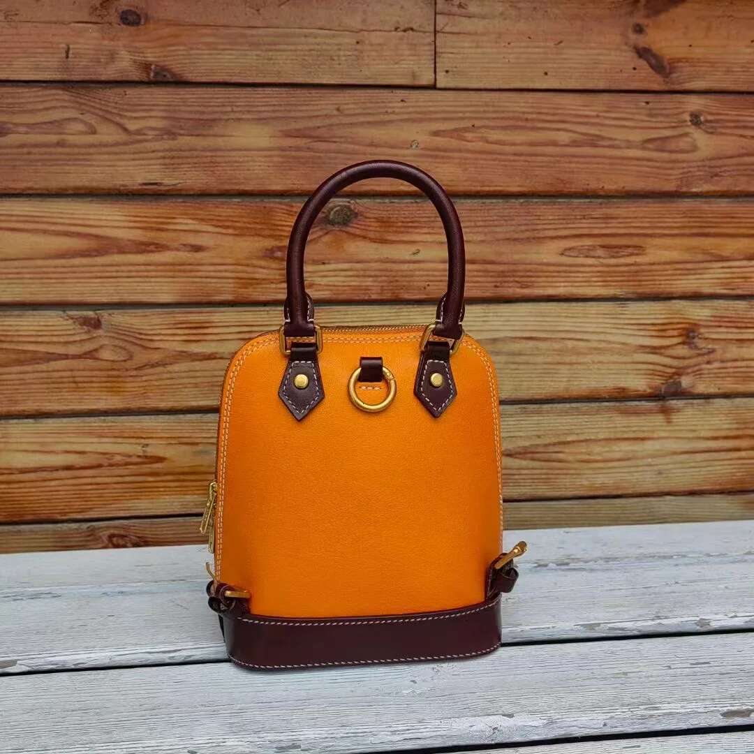 Italy Imported Cowhide Small Backpack Handbag