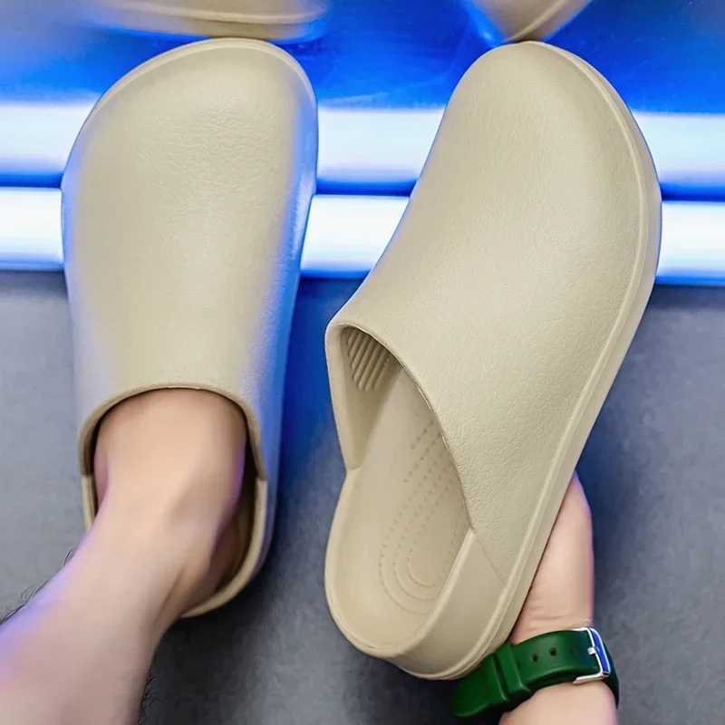 Mens Warm Slide Indoor Slide Garden Waterproof Chef Shoes Beach Sandals Pet Workers Outdoor Fishing Shoes Y250320